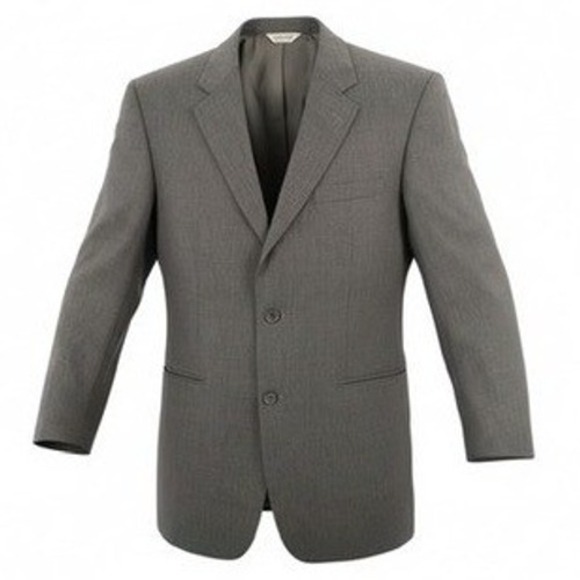 Joseph & Feiss Other - Joseph Feiss Mens 42L Blazer Jacket Charcoal Gray 100% Wool International Trio